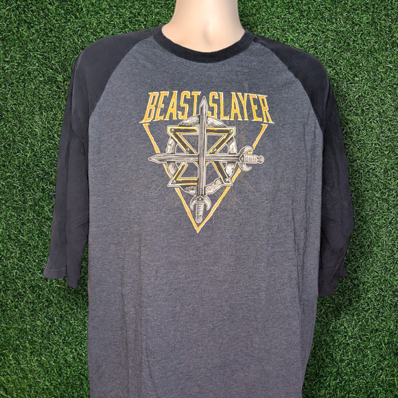WWE Seth Rollins "BEAST SLAYER" WrestleMania 35 Baseball Tee - 2XL - Picture 1 of 2